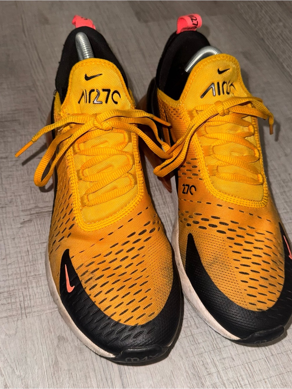 Nike Air Max 270 'Tiger' University Gold/Hot Punch - Men's Size 10 - Picture 5 of 9